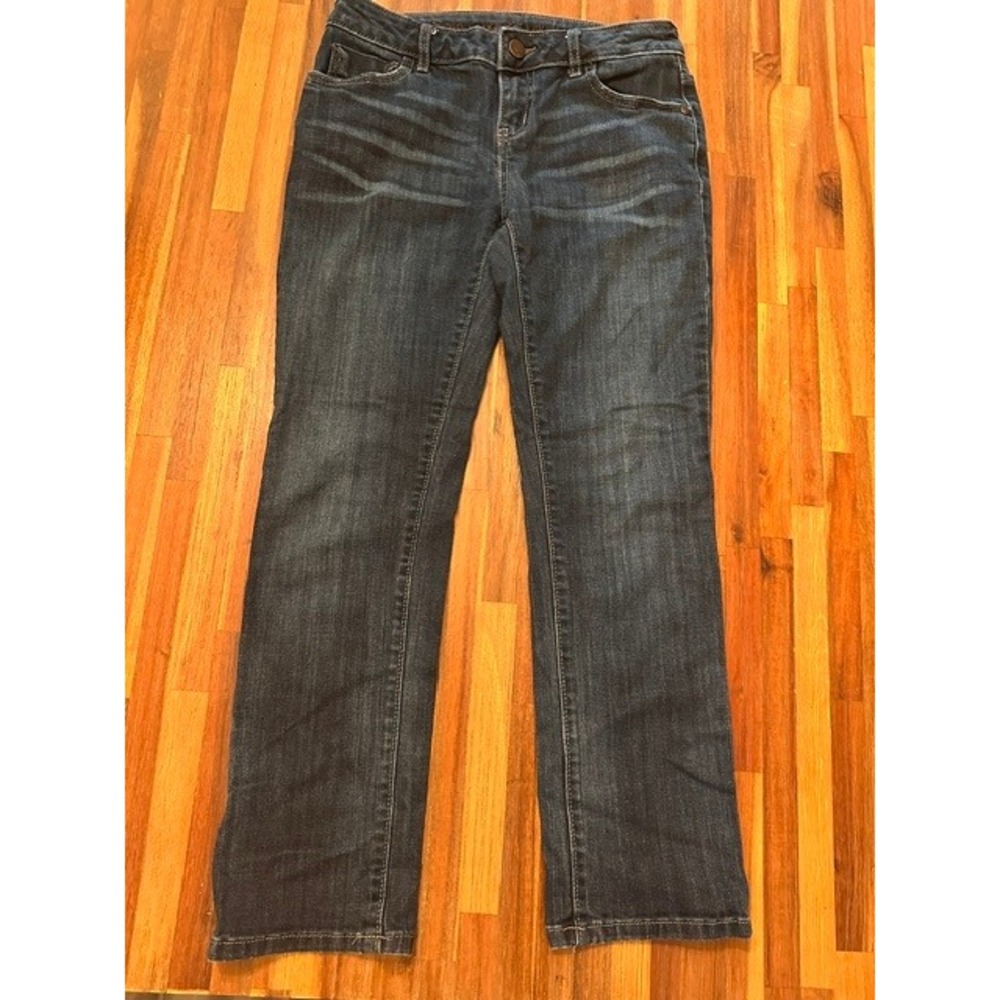 Simply Vera Vera Wang Jeans Womens 4P Blue Excellent Straight Leg Dark Wash